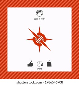 Icono de símbolo de brújula. Elemento para su diseño
