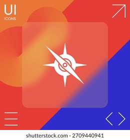 Icono de símbolo de brújula. Elemento para su diseño