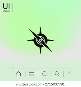 Icono de símbolo de brújula. Elemento para su diseño