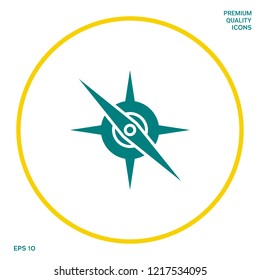 Compass symbol icon. Graphic elements for your design