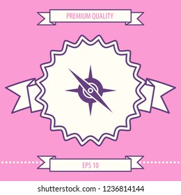 Compass symbol icon. Graphic elements for your design