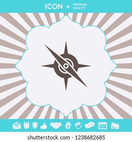 Compass symbol icon. Graphic elements for your design