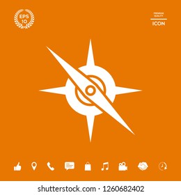 Compass symbol icon. Graphic elements for your design