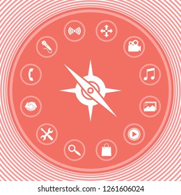 Compass symbol icon. Graphic elements for your design