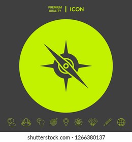 Compass symbol icon. Graphic elements for your design