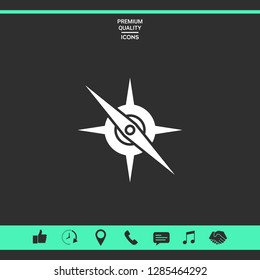 Compass symbol icon. Graphic elements for your design