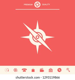 Compass symbol icon. Graphic elements for your design