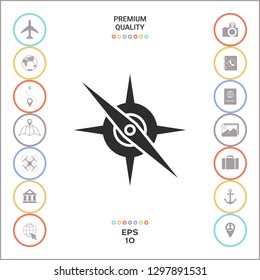 Compass symbol icon. Graphic elements for your design