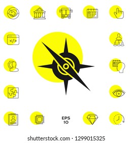 Compass symbol icon. Graphic elements for your design