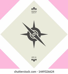 Compass symbol icon. Graphic elements for your design