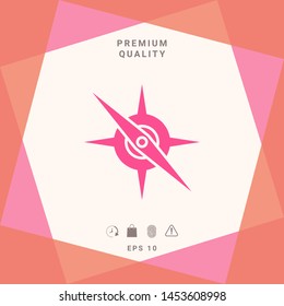 Compass symbol icon. Graphic elements for your design