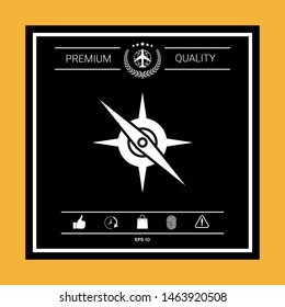 Compass symbol icon. Graphic elements for your design