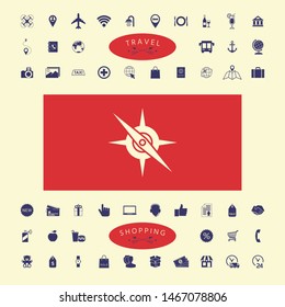 Compass symbol icon. Graphic elements for your design