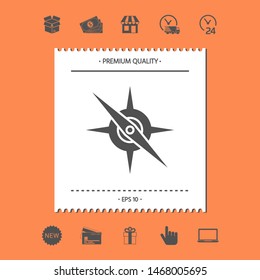 Compass symbol icon. Graphic elements for your design