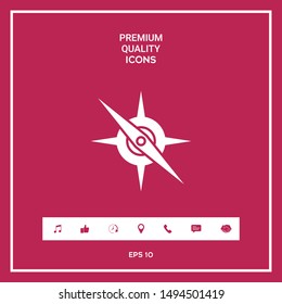Compass symbol icon. Graphic elements for your design