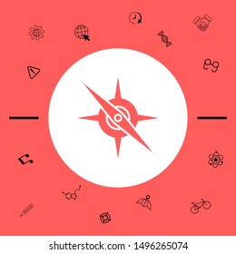Compass symbol icon. Graphic elements for your design