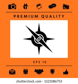 Compass symbol icon. Graphic elements for your design