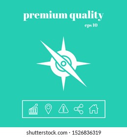 Compass symbol icon. Graphic elements for your design