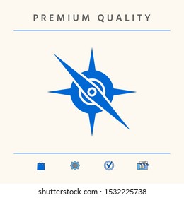 Compass symbol icon. Graphic elements for your design