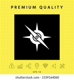 Compass symbol icon. Graphic elements for your design