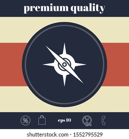 Compass symbol icon. Graphic elements for your design
