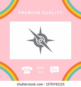 Compass symbol icon. Graphic elements for your design