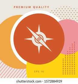 Compass symbol icon. Graphic elements for your design