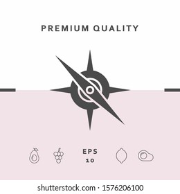 Compass symbol icon. Graphic elements for your design
