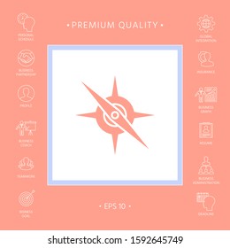 Compass symbol icon. Graphic elements for your design