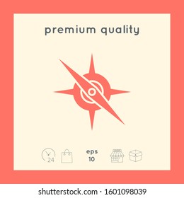Compass symbol icon. Graphic elements for your design