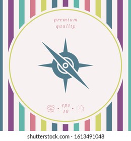 Compass symbol icon. Graphic elements for your design