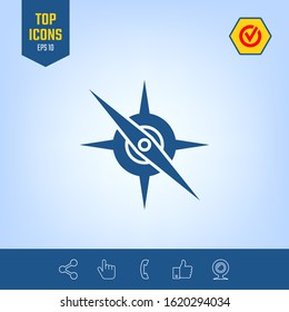 Compass symbol icon. Graphic elements for your design