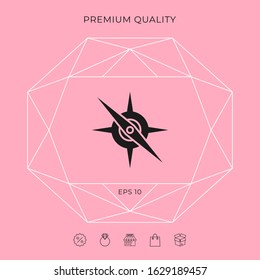 Compass symbol icon. Graphic elements for your design