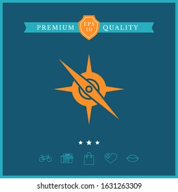 Compass symbol icon. Graphic elements for your design