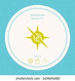 Compass symbol icon. Graphic elements for your design