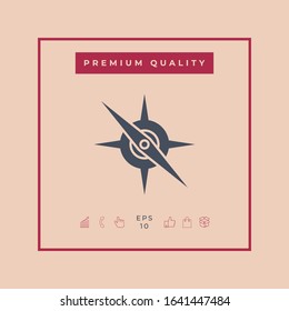 Compass symbol icon. Graphic elements for your design