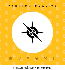 Compass symbol icon. Graphic elements for your design