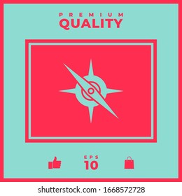Compass symbol icon. Graphic elements for your design