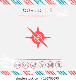 Compass symbol icon. Graphic elements for your design