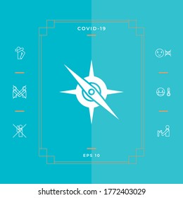 Compass Symbol Icon. Graphic Elements For Your Design