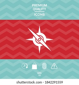 Compass symbol icon. Graphic elements for your design