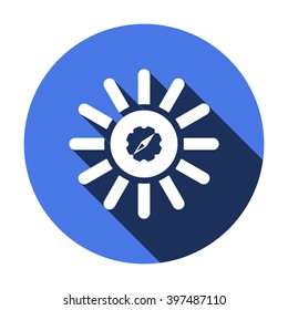  Compass symbol  icon, vector illustration. Flat design  