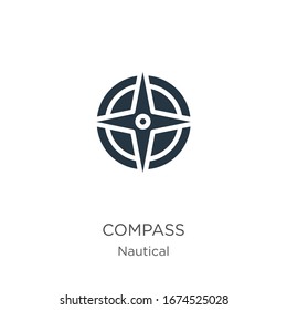 Compass symbol icon vector. Trendy flat compass symbol icon from nautical collection isolated on white background. Vector illustration can be used for web and mobile graphic design, logo, eps10