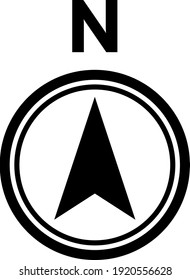Compass symbol isolated vector illustration.