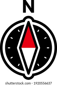 Compass symbol isolated vector illustration.