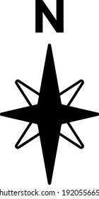 Compass symbol isolated vector illustration.
