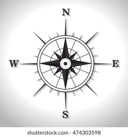 compass symbol retro icon vector illustration graphic
