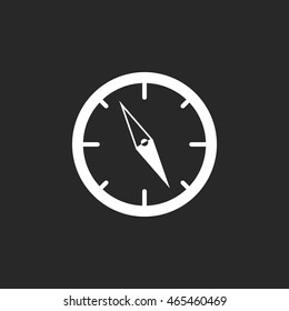 Compass symbol sign simple icon on background