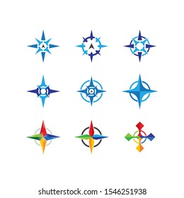 Compass symbol vector icon illustration