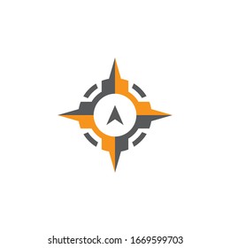 Compass symbol vector icon illustration